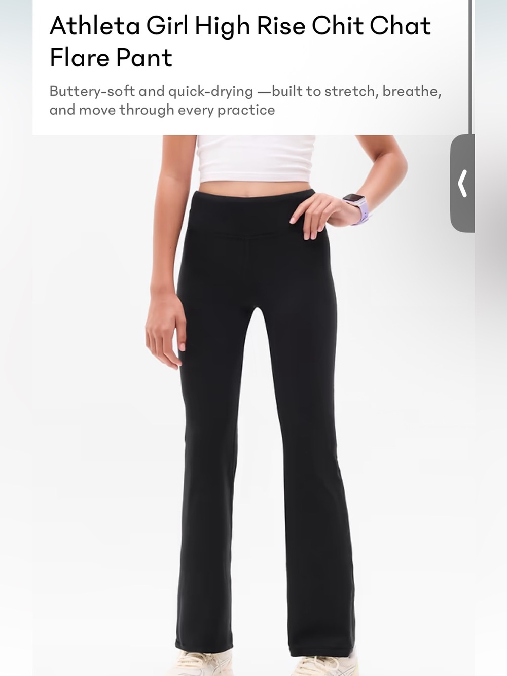 Athleta Chit Chat Flare Pant Black Flare Pants - High Waist Stretch